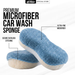 premium microfiber car wash sponge 2 in 1